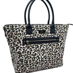 Trina Turk Tote Bag Purse Leopard Print Detachable Strap Vegan Leather NWT $148